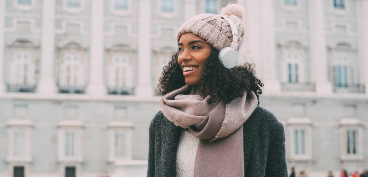 young woman during festive period